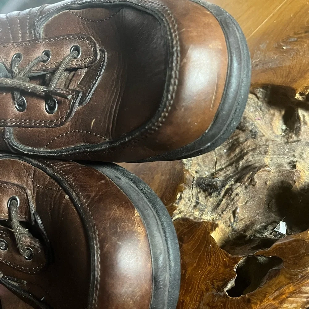 Men’s Clarks Travel Trek Brown Leather Shoes Size 12W